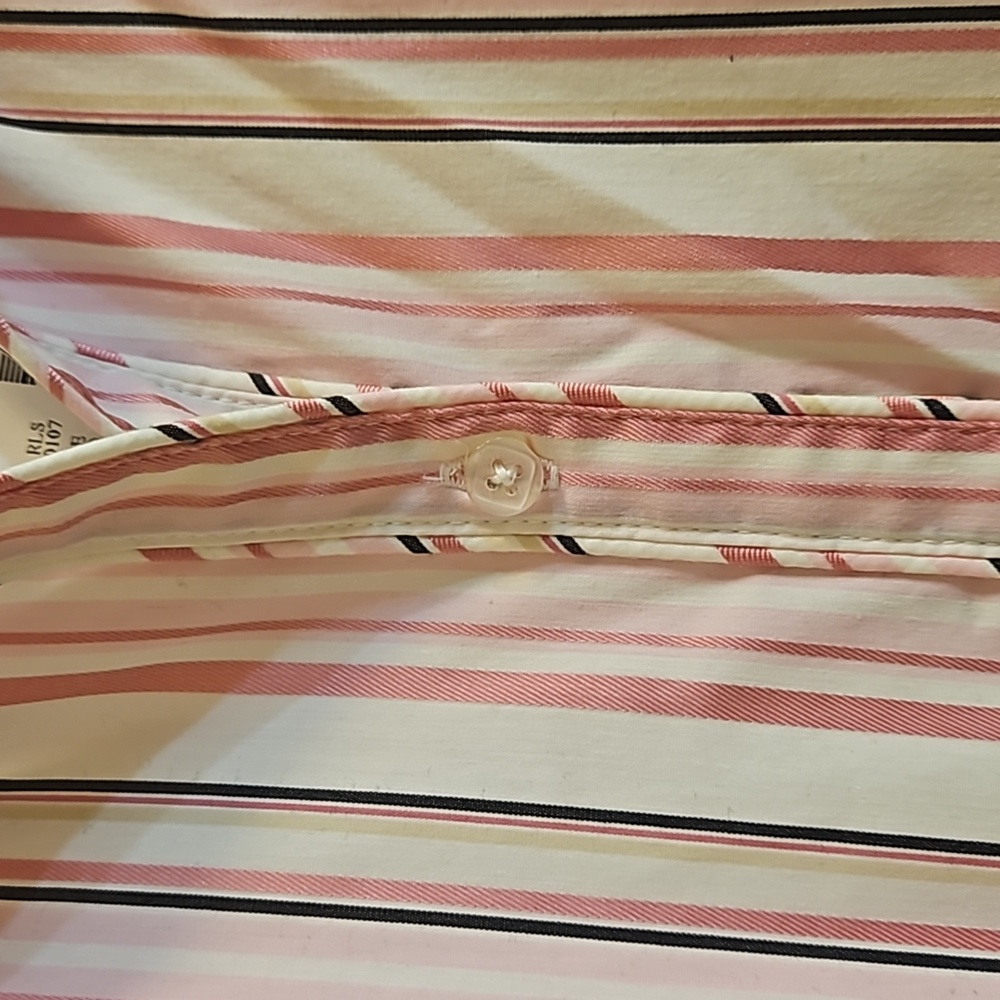 NWT 4X 26W 28W Pink/White Striped Button Down SUMMER โ๏ธ STRETCH N-1307 - Picture 7 of 9